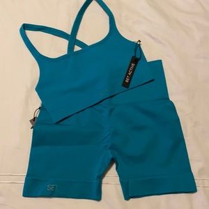 SETactive box X bra and shorts in tropic limited edition drop! Medium NWT!!